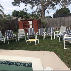 PVC Frame outdoor patio furniture/Does NOT include the cushions 3/29/24it’s still avalable