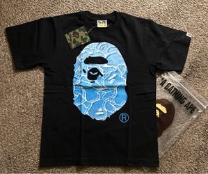 A Bathing Ape BAPE Ape Head T-Shirt Black Blue