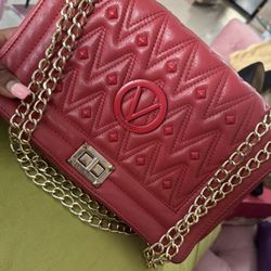 Red Leather Valentino Bag 