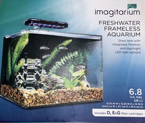 6.8 Gal Imagitarium Frameless Glass Aquarium