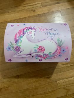 Unicorn “Believe In Magic” Keepstake Box 7”x12”