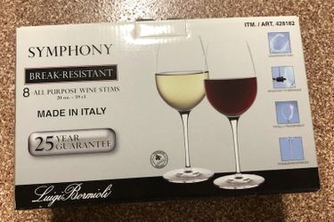 3 sets of Boxed Wine Glasses...Never used! A Total of 20 Mikasa Wine Glasses