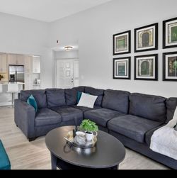 Dark gray sectional