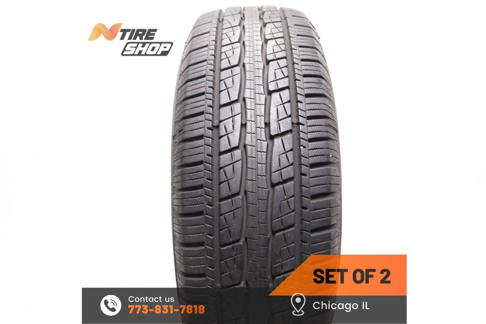 Set of 2 Used 10.5/32 Whitewall 245/70R17 110T General Grabber HTS 60