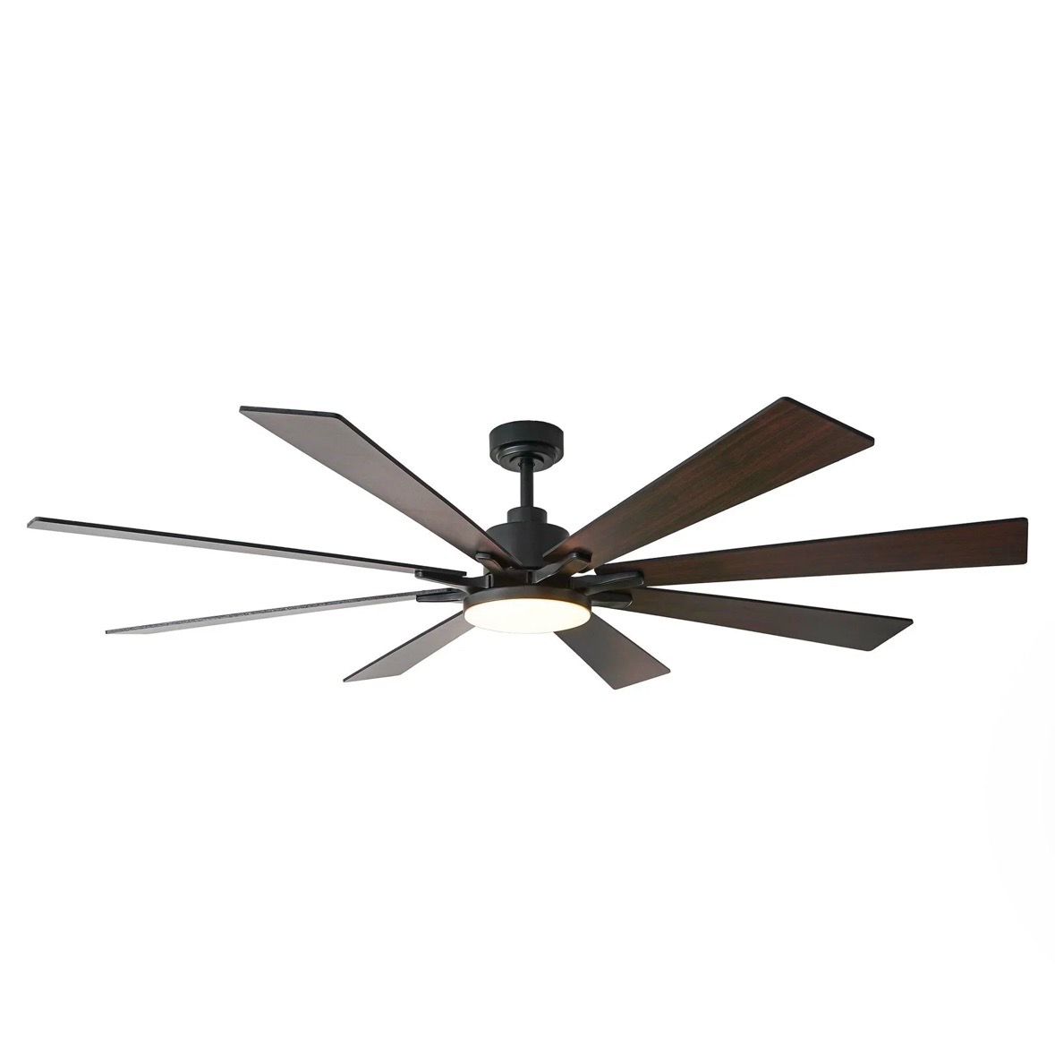 72” Black ceiling fan with light and remote