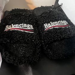 Balenciaga Fur Slides