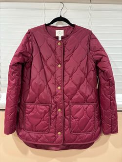 Ruby red Quilted coat