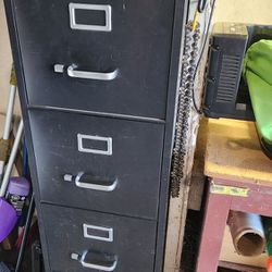 Staples 4 drawer vertical black file cabinet