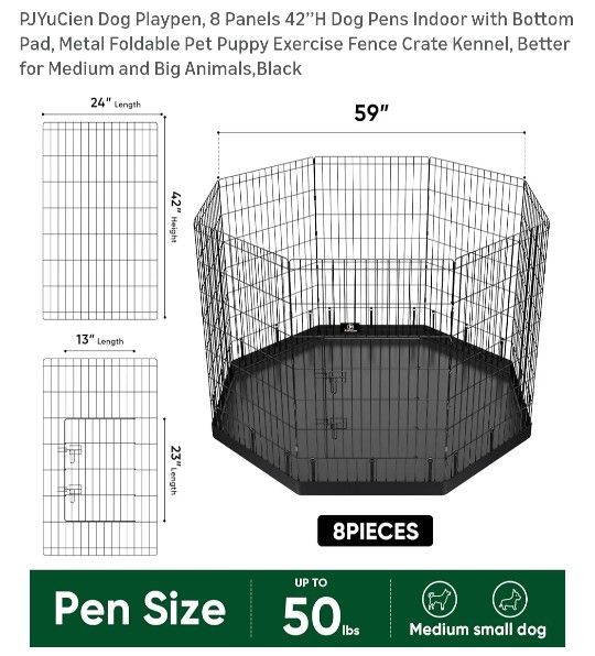 Large Dog Playpen 42" High