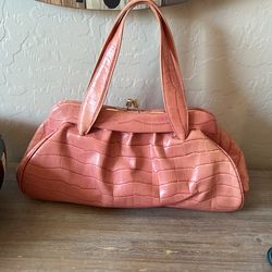 Banana Republic Light Pink Or Peach Color Croc Purse