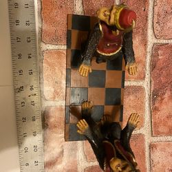 Two Monkey Plaque For Holding Trays