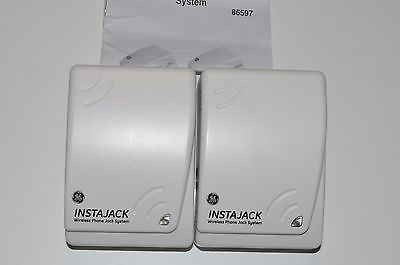 GE Instajack 2 Wireless Phone Jack Modems - Model 86597 Rev. 2, Base And Ext.