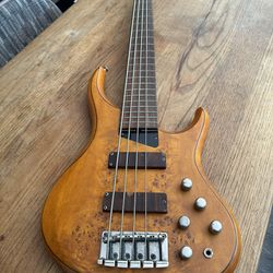 MTD Kingston Z5 Satin Amber 5 String Bass Guitar (read description)