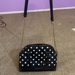 Black And White Polka For Purse