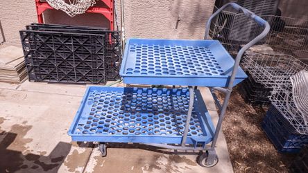 Blue 2 tier Cart