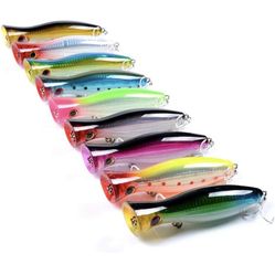 1.5oz Fishing Hard Lures Baits Each, Saltwater Popper Offshore Big Game Top Water Tuna Lures Heavy Duty Hard Lures Baits 