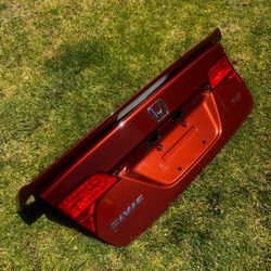 2009 - 2001 Honda Civic Si Sedan OEM FA5 Trunk Lid - Redline Orange Pearl