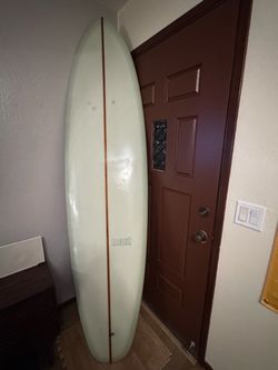Steve Mast 7’ 10” single fin mid-length surfboard