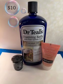 $10 bubble bath, scrub, candle
