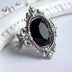 Unique 925 Sterling Silver Black Eternity