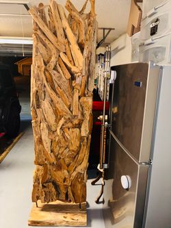 Sculptural Driftwood Floor Screen