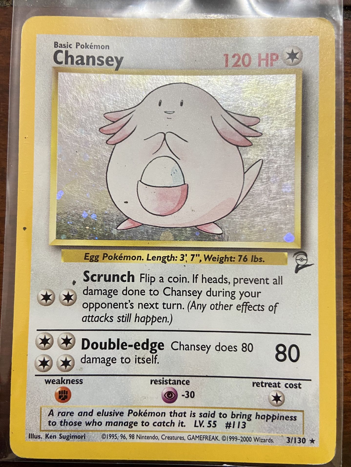 Pokémon Card Chansey 3/130 (holographic)