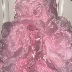 Toddler Pink 3d Flower Organza Special Occasion Dress