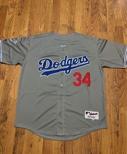 Brand new never worn Los Angeles Dodgers stitched grey throwback  Fernando Valenzuela Jersey