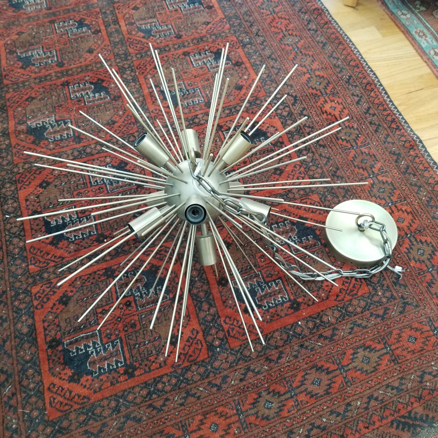 MCM Sputnik sphere chandelier adjustable chain - mid century