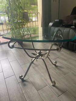 Glass top end table