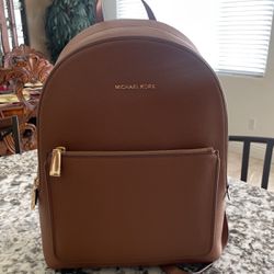 Michael Kors Large Brown Leather Backpack