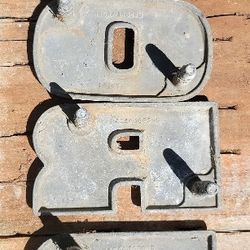 Vintage Ford Motor Company Hood Emblems - 1959 Pickup Letters