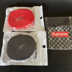 Supreme Laces And ID Case Brand New!