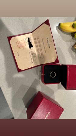 Cartier Gold Band Ring with Certificate