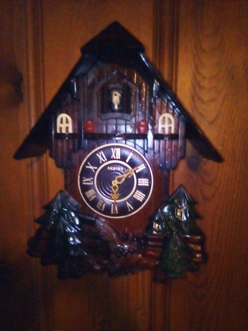 Vintage Cuckoo Clock Mint Condition.$250 For The Pair The Chair And The Cuckoo Clock