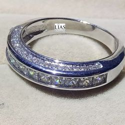 New 14 K White Gold Wedding Band Wedding Ring 
