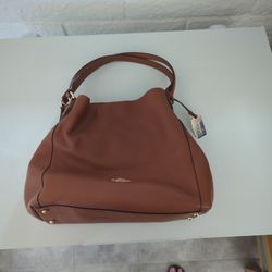 Medium Brown Coach Edie Hobo Purse With Dust Bag