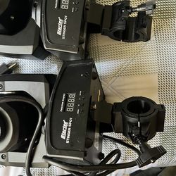 Two moving heads stinger spot  ADJ already with clamps