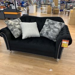 Ashley Black Loveseat 