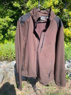 Black Diamond brown/black soft shell rain jacket size 2X
