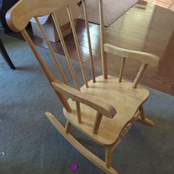 Toddler Wood Rocking Chair 