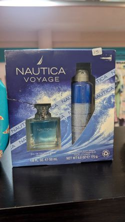 Nautica Voyage Eau De Toilette 1.6 Oz And Deodorant Spray Gift Set Mens Cologne