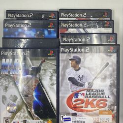 Lot Of 8 PlayStation 2 PS2 MLB Games (The show, High Heat, 2K, ASB)