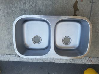 Stainless steel double sink