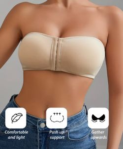 Women’s Front Closure Strapless Backless Bras size medium Never Used