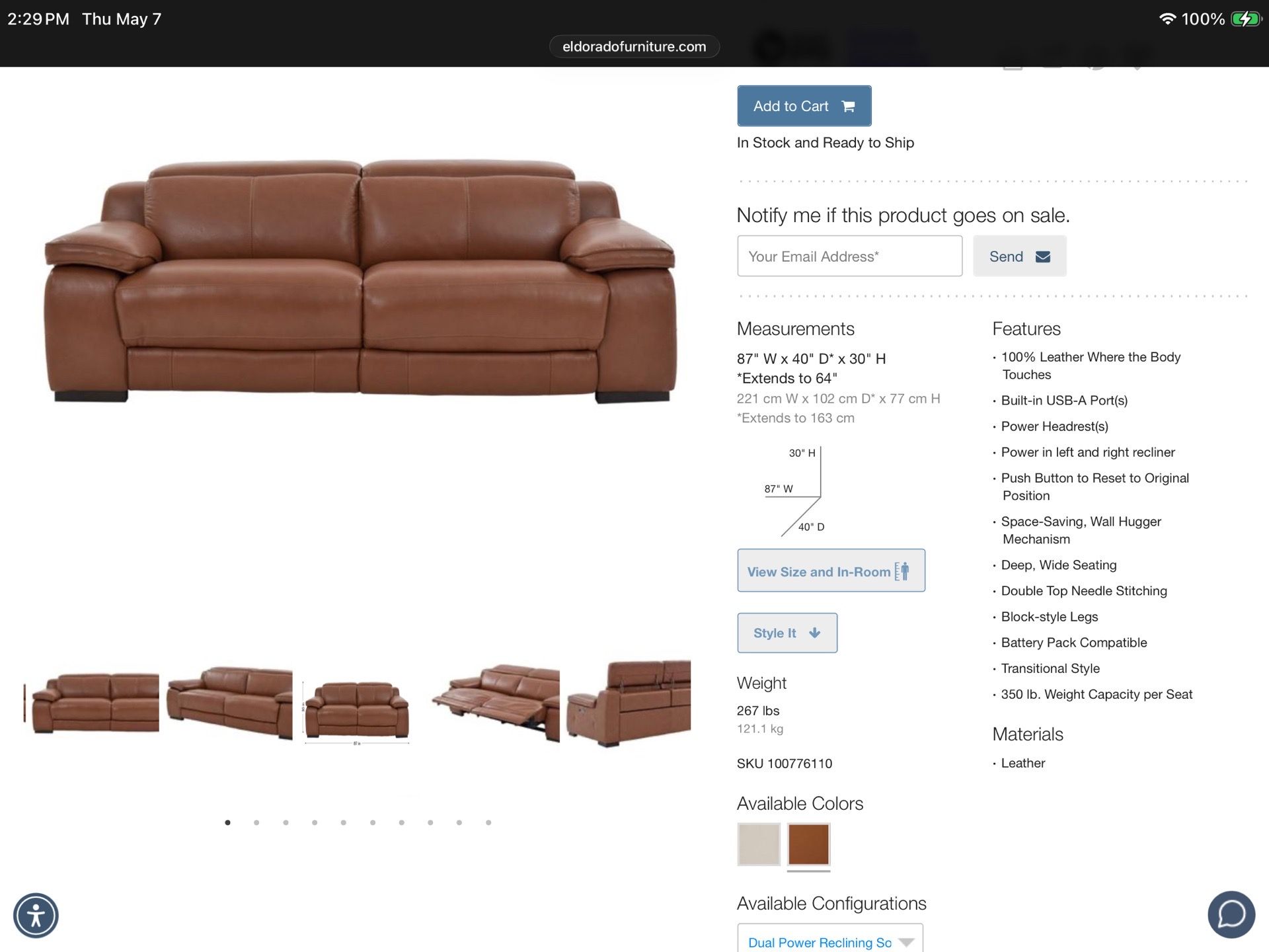 El dorado couch
