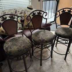 Nice Iron bar stools X3