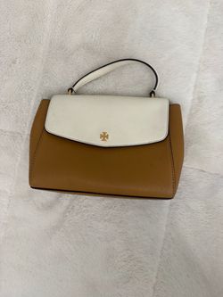 Tory Burch Two-Tone Saffiano Leather Handbag