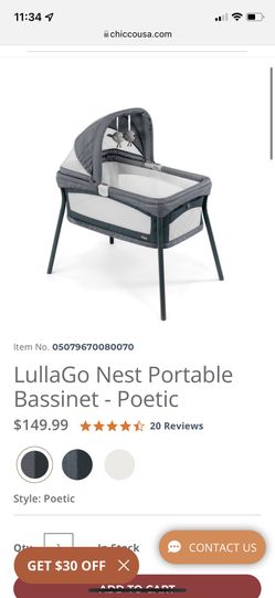 Chicco LullaGo Nest Portable Bassinet for Sale in San Leon TX OfferUp