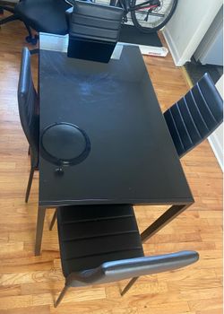 Dining table and chairs